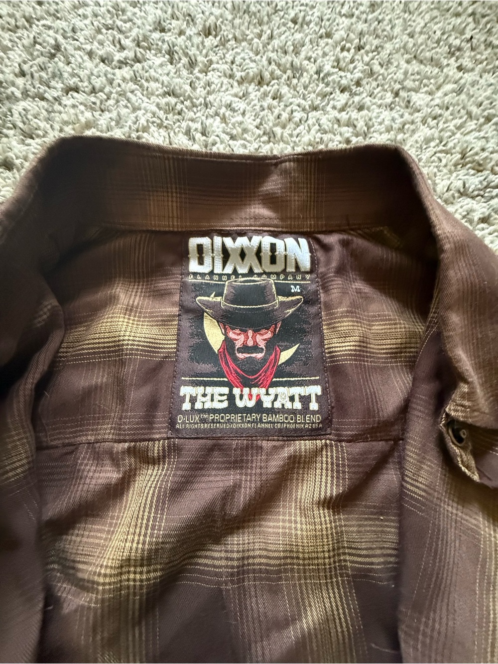 DIXXON Brown Plaid Short-Sleeve Button-Down Shirt - Picture 3 of 3